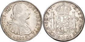 1803. Carlos IV. México. FT. 8 reales. (Cal. 699). 26,91 g. MBC/MBC+.