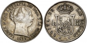 1852. Isabel II. Madrid. 4 reales. (Cal. 299). 5,25 g. MBC-/MBC.