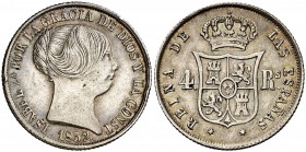 1852. Isabel II. Madrid. 4 reales. (Cal. 299). 5,18 g. MBC+.