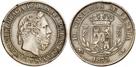 1875. Carlos VII, Pretendiente. Oñate. 10 céntimos. (Cal. 8). 10,21 g. Golpecitos. MBC.