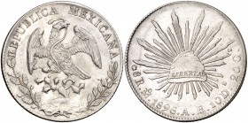 1896. México. (México). AB. 8 reales. (Kr. 377.10). 27,11 g. AG. EBC.