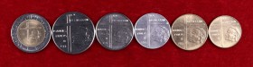 1983. Vaticano. Juan Pablo II. R (Roma). 10, 20, 50, 100, 200 y 500 liras. Lote de 6 monedas en diferentes metales. A examinar. S/C.