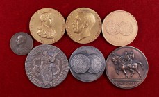 s. XX. Lote de 7 medallas españolas en diferentes metales. A examinar. MBC/EBC.