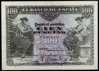 1906. 100 pesetas. (Ed. B97a) (Ed. 313a). 30 de junio. Serie C. Leves dobleces. EBC-.