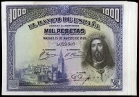 1928. 1000 pesetas. (Ed. C8) (Ed. 357). 15 de agosto, San Fernando. Lote de 34 billetes. EBC-/S/C-.