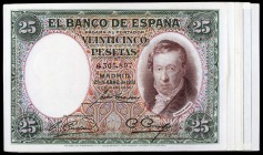 1931. 25 pesetas. (Ed. C9) (Ed. 358). 25 de abril, Vicente López. Lote de 11 billetes. EBC+/S/C-.