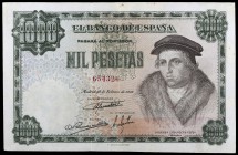 1946. 1000 pesetas. (Ed. D54) (Ed. 453). 19 de febrero, Vives. Raro. MBC+.