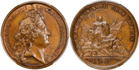 "1690" (early 20th century) Quebec Preserved Medal. Betts-69. Bronze. MS-62 BN (PCGS).
41.2 mm. 535.9 grains. Edge marked (cornucopia) BRONZE, design...
