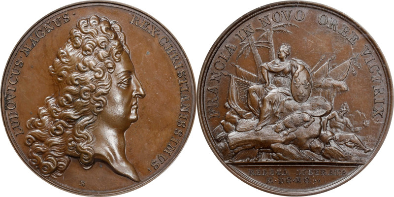 "1690" (1845-1860) Quebec Preserved Medal. Betts-70. Bronze. MS-65 BN (PCGS).
3...