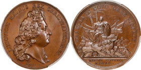 "1690" (1845-1860) Quebec Preserved Medal. Betts-72. Bronze. MS-65 BN (PCGS).
41.0 mm. 563.2 grains. Edge marked (pointing hand) CUIVRE, denoting thi...