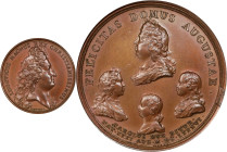 "1686" (early 20th century) French Royal Family Medal. Betts-76. Bronze. MS-62 BN (PCGS).
41 mm. 429.3 grains. Edge marked (cornucopia) BRONZE, indic...