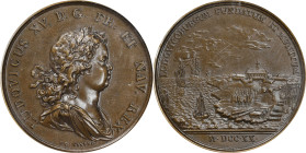"1720" (early 20th century) Founding of Louisbourg Medal. Betts-143. Bronze. AU Details--Altered Surfaces (PCGS).
41.5 mm. 617.2 grains. Edge marked ...