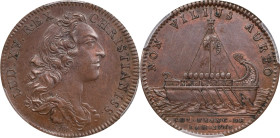 1755 Franco-American Jeton. The Argonauts and the Golden Fleece. Betts-390, Breton-551. Copper. AU Details--Cleaned (PCGS).
28.6 mm. 109.6 grains. Co...