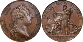 1763 Peace of Paris Medal. Betts-444. Bronze. MS-63 BN (PCGS).
41.1. mm. 442.4 grains. Plain edge. Struck from the same dies and with a similar finis...