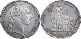 1777 France Prepares To Aid America Medal. Betts-558. Silver. AU Details--Cleaned (PCGS).
29 mm. 115.9 grains. Reeded edge. Medium silver gray with g...
