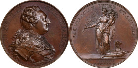 1783 Treaty of Versailles Medal. Betts-611. Bronze. MS-63 BN (PCGS).
42 mm. 595.9 grains. Plain edge. Rich chocolate brown with some subtle lilac and...
