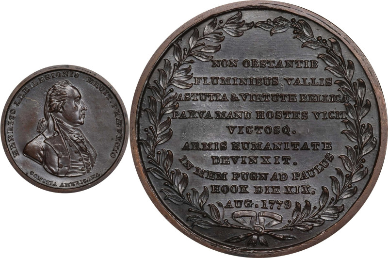 Fantasy Electrotype "1779" (ca. 1848) Henry Lee at Paulus Hook Medal. Unknown Am...