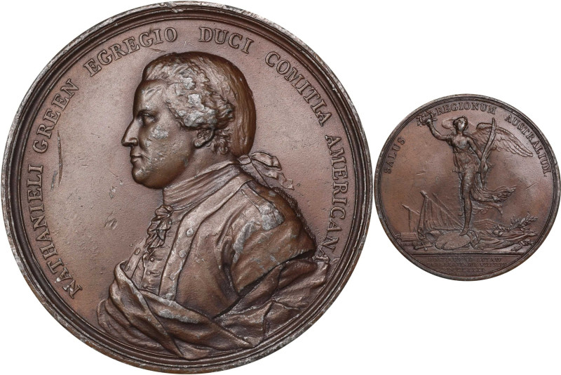 Electrotype or Cast Copy 1781 General Nathaniel Greene at Eutaw Springs Medal. A...