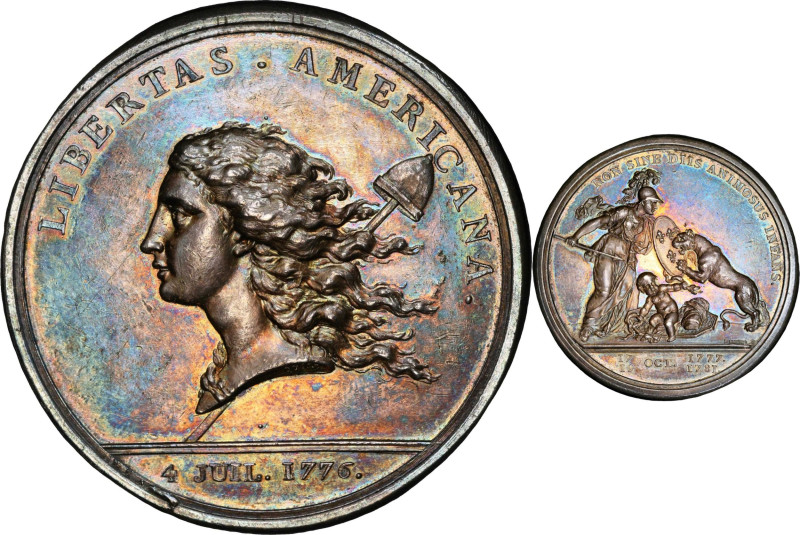 "1781" (1783) Libertas Americana Medal. Original. Paris Mint. By Augustin Dupre....