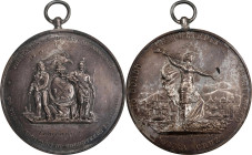 (1848) New York Regiment of Volunteers Medal. Dies by Charles Cushing Wright. Silver. Presented to Private Daniel Montgomery, Company G. AU Details--C...