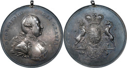 Undated (ca. 1776-1814) George III Indian Peace Medal. Large Size. Adams 7.2, Betts-437. Solid Silver. Choice About Uncirculated.
78.3 mm. 1434.4 gra...