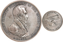 "1829" (ca. 1950) Andrew Jackson Indian Peace Medal. Silver. First Size. Failor-Hayden 107, Julian IP-14 (for type), Prucha-43 (for type). Choice Abou...