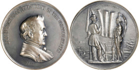 "1857" (ca. 1950) James Buchanan Indian Peace Medal. Fillmore-Pierce Reverse Muling. Silver. First Size. Failor-Hayden 115, Julian IP-36 (for type), P...
