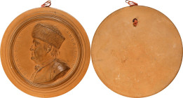 1777 B. Franklin Américain Portrait Medallion. Fur Cap without Spectacles. By Jean-Baptiste Nini. Margolis-17, Baiardi-Sibille 94, Greenslet GM-15, St...