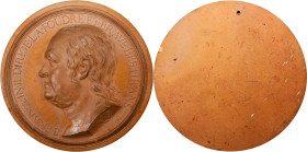 "1778/1779" (ca. 1860s) Benjamin Franklin Portrait Medallion. Bare Head Left; French Legend. After Jean-Baptiste Nini. Margolis-21, Baiardi-Sibille Re...
