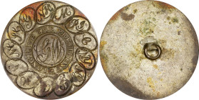 (ca. 1789) Washington Inaugural Button. GW and Linked States. Cobb-9, Albert WI-4A, DeWitt-GW 1789-9, Baker-1003. Brass. AU-55 (PCGS).
34.2 mm 105.7 ...