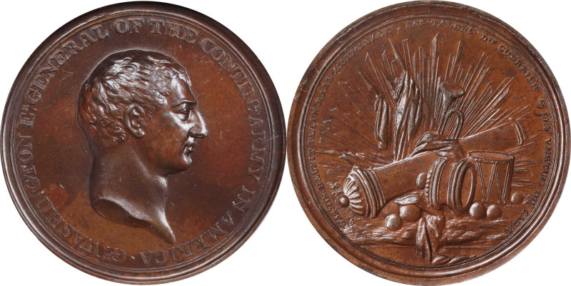 Undated (ca. 1777) Voltaire Medal. Musante GW-1, Baker-78B. Bronze. MS-64 BN (PC...