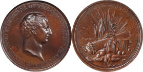Undated (ca. 1777) Voltaire Medal. Musante GW-1, Baker-78B. Bronze. MS-64 BN (PCGS).
39.9 mm. 349.6 grains. Rich chocolate and mahogany brown, with a...