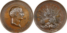 Undated (ca. 1777) Voltaire Medal. Musante GW-1, Baker-78. Copper. MS-63 BN (PCGS).
39.9 mm. 346.5 grains. Lovely glossy brown surfaces are gently mo...