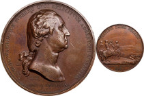 "1776" Washington Before Boston Medal. Third Paris Mint Issue. First Issued "Original" Obverse / Second Issued Reverse with Corrected Date. Musante GW...