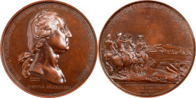 "1776" (post-1860) Washington Before Boston Medal. First U.S. Mint Issue. Gunmetal Dies. Musante GW-09-US1, Baker-49, Julian MI-1. Bronze. Specimen-63...
