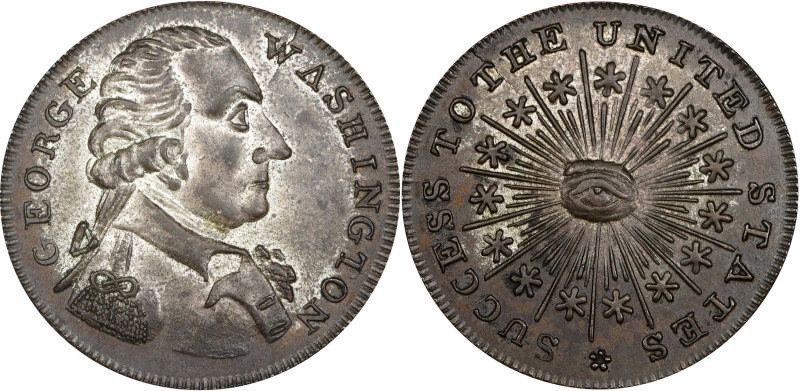 Undated (ca. 1793) Washington Success Medal. Small Size. Musante GW-44, Baker-26...