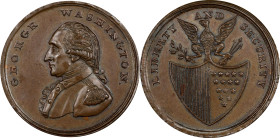 Undated (ca. 1795) Washington Liberty and Security Penny. Musante GW-45, Baker-30, W-11050. Copper. ASYLUM Edge. MS-64 BN (PCGS).
33.3 mm. 297.4 grai...