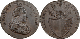 1795 Washington Liberty and Security Halfpenny. Musante GW-48, Baker-31B, W-11010. Copper. BIRMINGHAM Edge. AU-55 (PCGS).
28.5 mm. 118.6 grains. Glos...
