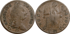 1783 Washington Georgius Triumpho Token. Musante GW-54, Baker-7, W-10100. AU-55 (PCGS).
28.0 mm. 135.9 grains. Glossy and handsome medium brown surfa...