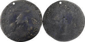 A Funeral Medal "Whatsit." Musante GW-Unlisted, Baker-Unlisted. Copper. Very Fine.
29.7 mm. 63.9 grains. Mostly uniform deep glossy brown with some l...