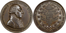 "1799" (ca. 1800) Westwood Medal. Second Reverse. Musante GW-83, Baker-80A. Bronze. MS-63 (PCGS).
40.6 mm. 575.5 grains. Steely-brown on the obverse ...