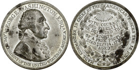 "1799" (ca. 1800) Westwood Medal. Second Reverse. Musante GW-83, Baker-80. White Metal. AU Details--Environmental Damage (PCGS).
40.6 mm. 485.2 grain...