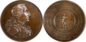1805 Eccleston Medal. Musante GW-88, Baker-85. Copper, Bronzed. MS-63 BN (PCGS).
76 mm. Both sides exhibit pleasing reflectivity and choice deep gold...