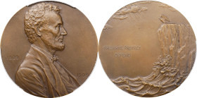 1909 Lincoln Centennial Preserve, Protect, Defend Medal. By Victor David Brenner. Cunningham 24-300Bz, King-304, Smedley-84. Bronze. MS-66 (PCGS).
63...
