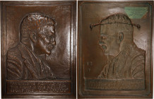 1920 Theodore Roosevelt Memorial Plaque. By James Earle Fraser. Foundry Cast Iron, Bronzed. As Made, and Choice.
10 inches x 13 inches. Youthful bust...