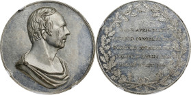 1832 Henry Clay Campaign Medal. DeWitt-HC 1832-1. White Metal. MS-64 (NGC).
40 mm. A classic Henry Clay portrait medal, offering the finest portrait ...