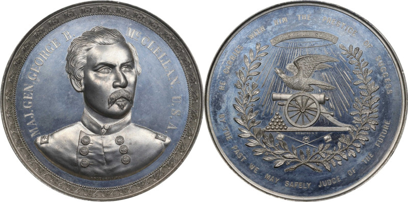 Undated George B. McClellan Campaign Medal. DeWitt-GMcC 1864-Unlisted. White Met...