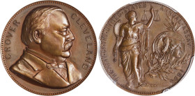 1896 United States Assay Commission Medal. JK AC-40. Rarity-5. Copper, Bronzed. Specimen-66 (PCGS).
33 mm. Mint records do not indicate how bronze pi...