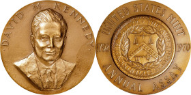 1970 United States Assay Commission Medal. JK AC-114. Rarity-7. Bronze. Mint State.
57 mm. The standard Mint tan-gold patina is nicely preserved with...