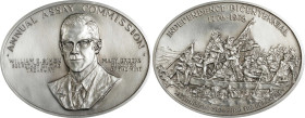 1976 United States Assay Commission Medal. JK AC-120. Rarity-7. Pewter. Choice Mint State.
76 mm x 60 mm, oval. Splendid platinum patina of modern pe...